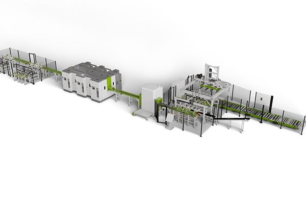Automatisierte Decklagenfertigung mit Kappsäge, Doppelhobel und 6-moduliger Dünnschnitt-Bandsäge